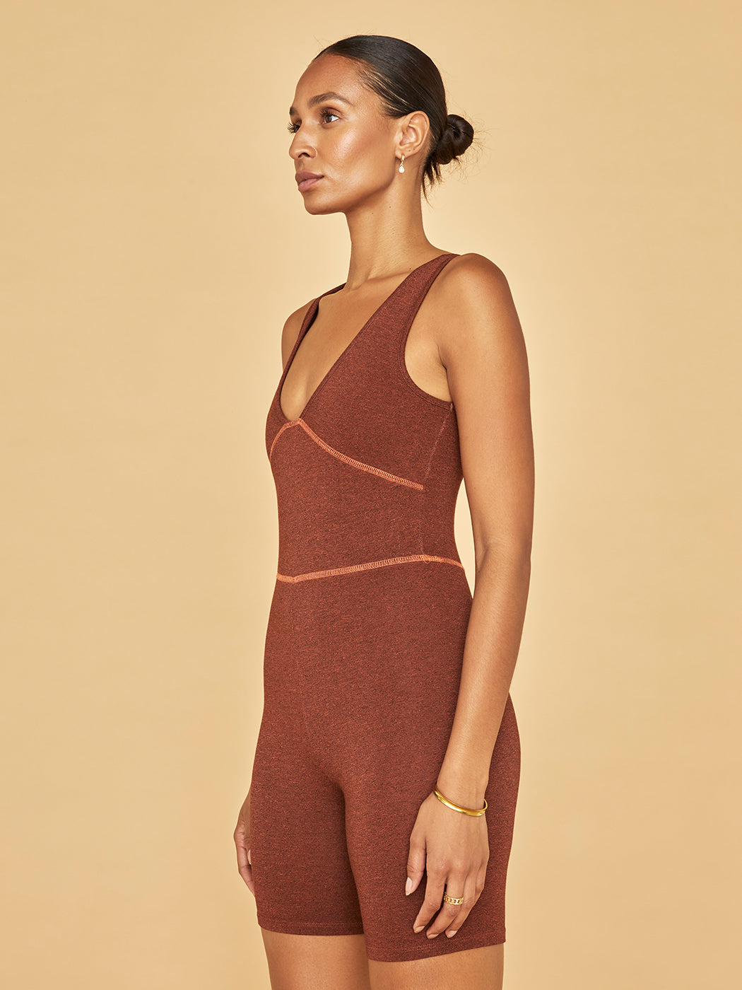Buy FOREVER 21 Rust Brown Solid Velvet Finish Basic Jumpsuit - Jumpsuit for  Women 4377407 | Myntra